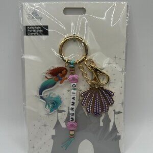 NWT Sealed Disney's The Little Mermaid Aerial Bag Charm Keychain Key Fob Purple